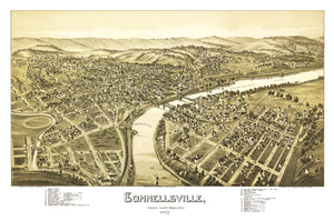 Vintage Map of Connellsville, Pennsylvania 1897