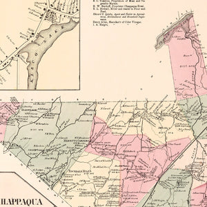 Vintage Map of Newcastle, New York 1867