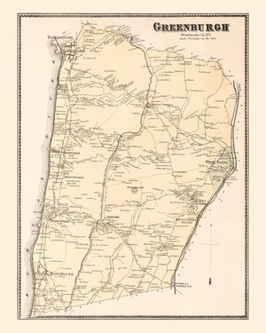 Vintage Map of Greenburgh, New York 1867