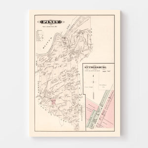 Vintage Map of Snydersburg, Pennsylvania 1877