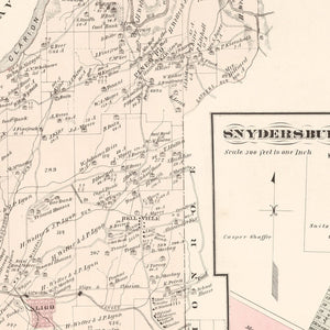 Vintage Map of Snydersburg, Pennsylvania 1877
