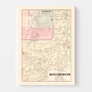 Vintage Map of Jamestown, Pennsylvania 1877
