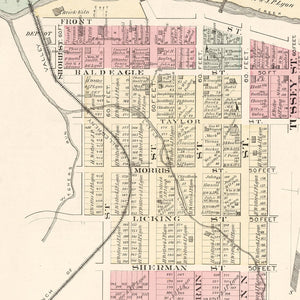 Vintage Map of Sligo, Pennsylvania 1877