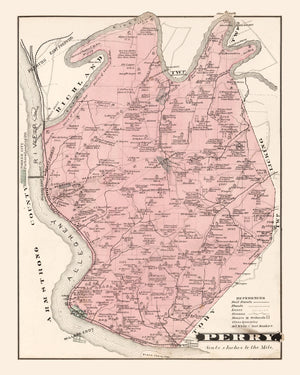Vintage Map of Perry, Pennsylvania 1877