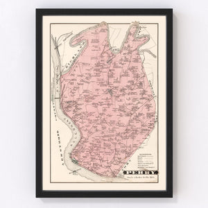 Vintage Map of Perry, Pennsylvania 1877