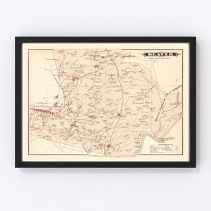Vintage Map of Beaver, Pennsylvania 1877