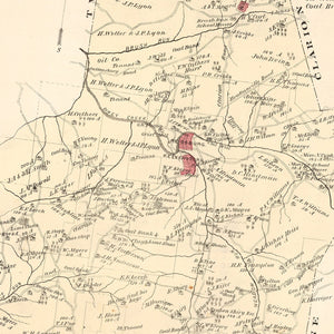 Vintage Map of Monroe, Pennsylvania 1877