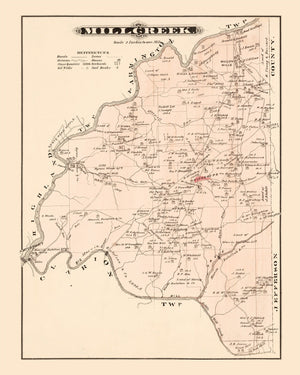 Vintage Map of Millcreek, Pennsylvania 1877