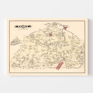 Vintage Map of Tory, Pennsylvania 1877