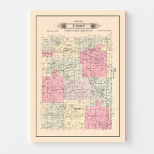 Vintage Map of Union Township, Jasper County, Missouri 1895