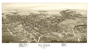 Vintage Map of Du Bois, Pennsylvania 1895