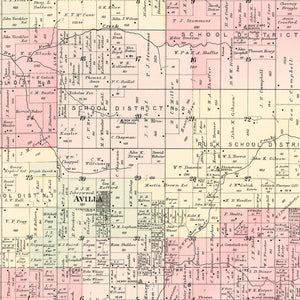 Vintage Map of McDonald Township, Jasper County, Missouri 1895