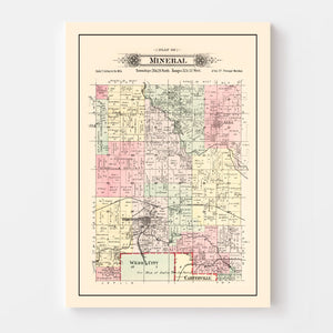 Vintage Map of Mineral Township, Washington County, Missouri 1895