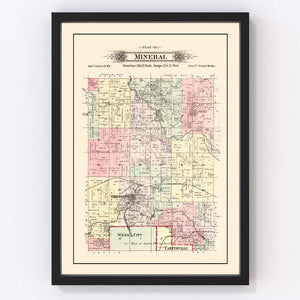 Vintage Map of Mineral Township, Washington County, Missouri 1895