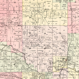 Vintage Map of Marion Township, Jasper County, Missouri 1895