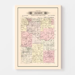 Vintage Map of Jackson Township, Jasper County, Missouri 1895