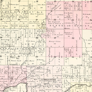 Vintage Map of Duval Township, Jasper County, Missouri 1895