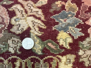 Indo Persian Kerman Rug 4x6, Burgundy, Floral