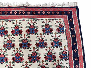 3x5 Vintage Kurdish Senneh Kilim Rug 3 x 5 Heirloom Rug Flatweave Antique Rug Playroom Rug Collectible Rug Beige Kilim