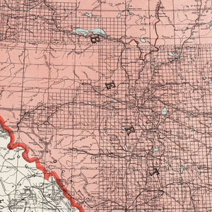 Vintage Map of Alberta Canada, 1925