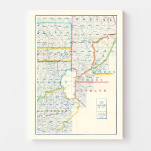 Vintage Map of Lake Tahoe, 1908
