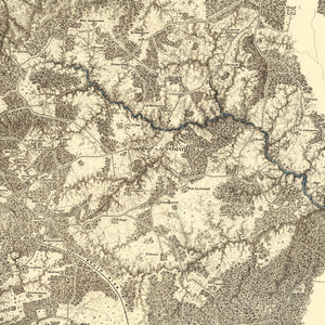Vintage Map of the Battle of Appomattox Court House, 1869