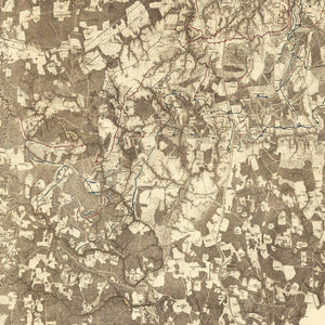 Vintage Map of the Battle of Petersburg & Five Forks, 1869