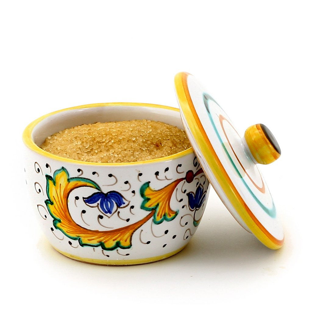 PERUGINO: Sugar Bowl w lid