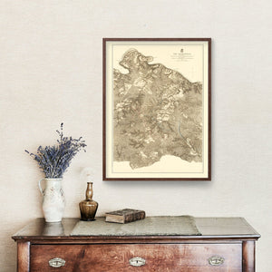 Vintage Wilderness Map of Virginia 1869