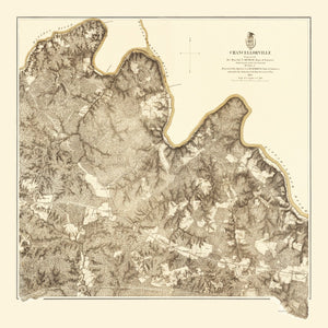 Vintage Map of the Battle of Chancellorville, 1869