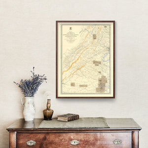 Vintage Map of the Gettysburg Pennsylvania Region, 1869