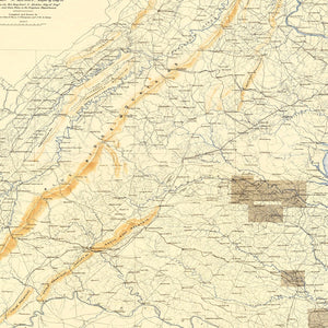 Vintage Map of the Gettysburg Pennsylvania Region, 1869