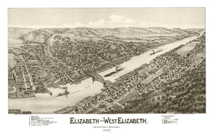 Vintage Map of Elizabeth, Pennsylvania 1897
