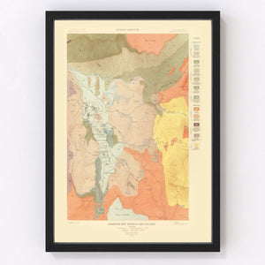 Vintage Map of Mammoth Hot Springs 1904