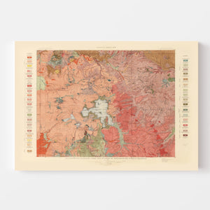 Vintage Map of Yellowstone National Park 1904