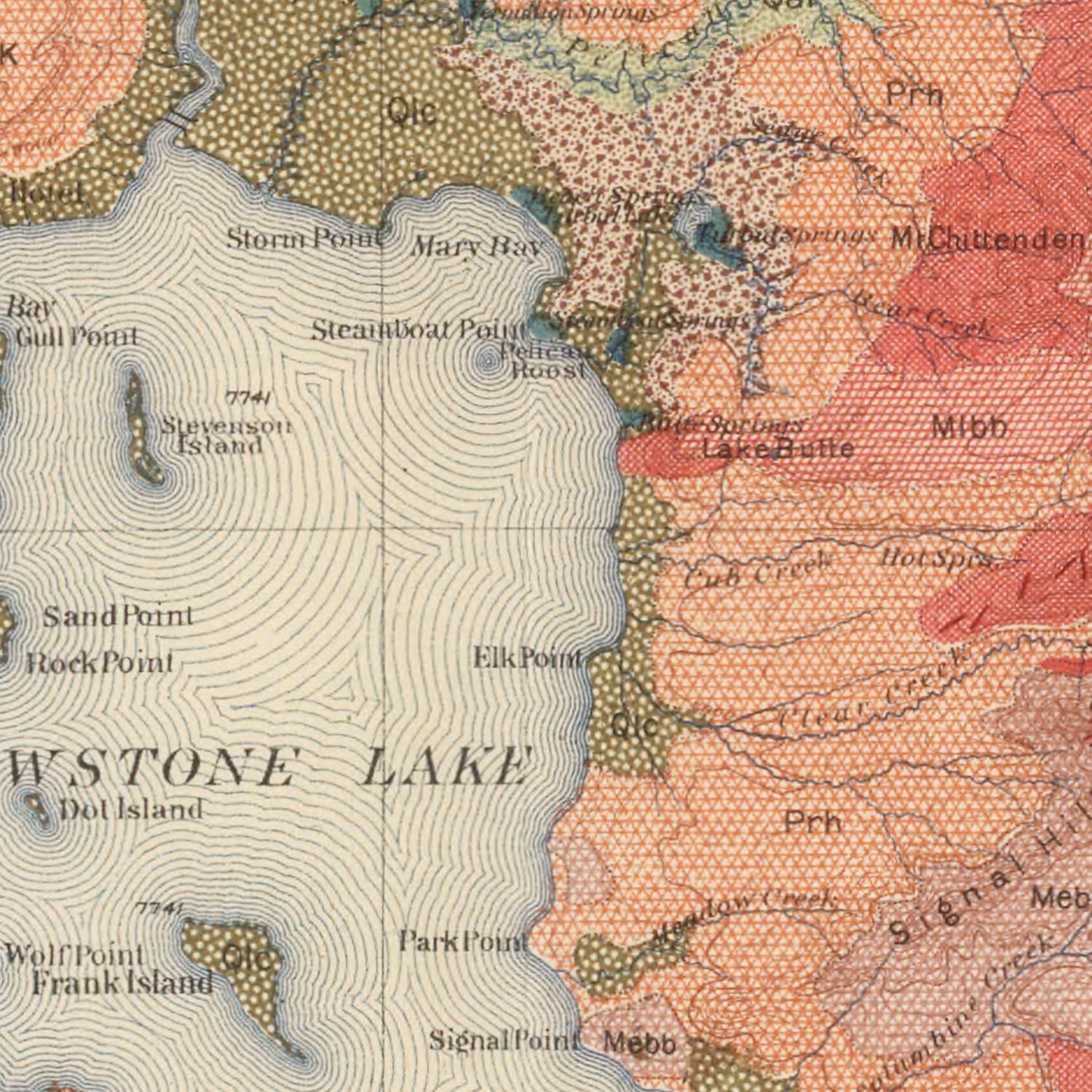 Vintage Map of Yellowstone National Park 1904