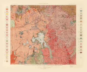 Vintage Map of Yellowstone National Park 1904