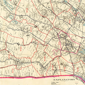 Vintage Map of Greenwich, Connecticut 1900