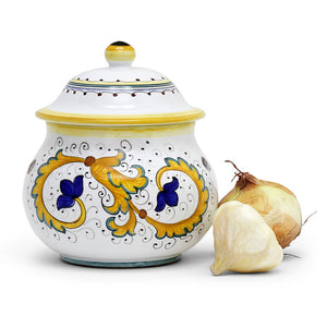 PERUGINO: NEW Garlic/Onion Jar Keeper Short Belly