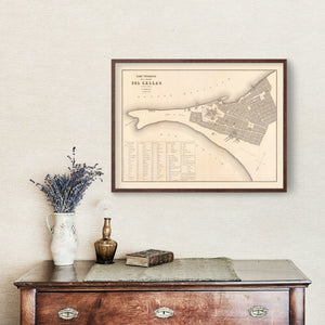 Vintage Map of Callao, Peru 1865