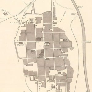 Vintage Map of Ica, Peru 1865