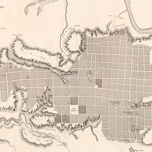 Vintage Map of Moyobamba, Peru 1865