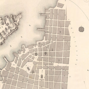 Vintage Map of Iquique, Chile 1865