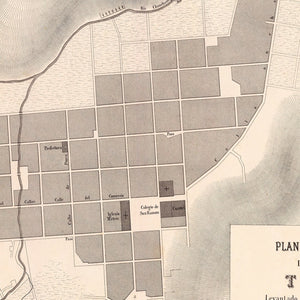 Vintage Map of Tarma, Peru 1865
