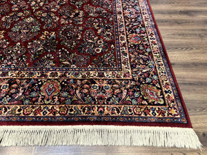 8.8 x 10.6 Karastan Red Sarouk Rug #785, Wool Pile Original 700 Series