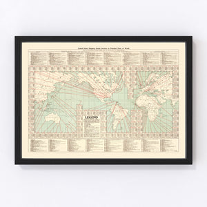 Shipping Map of the World, 1923