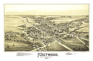 Vintage Map of Fleetwood, Pennsylvania 1897