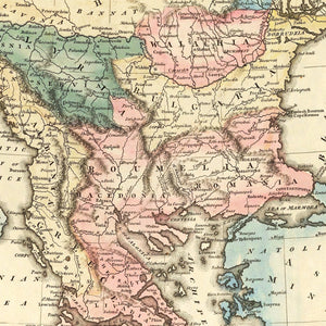 Vintage Map of Turkey 1823