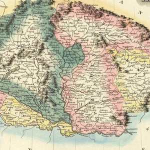 Vintage Map of Hungary 1823