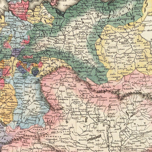 Vintage Map of Germany 1823